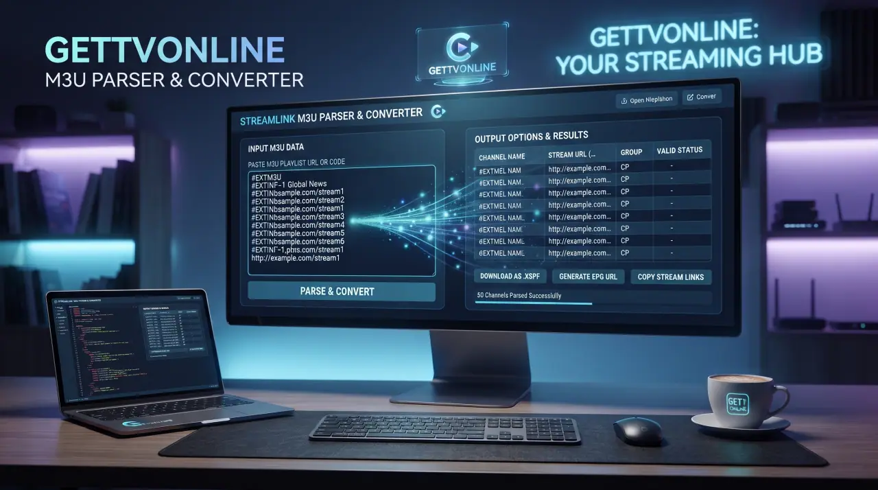 M3U Converter: Create or Parse M3U IPTV URLs Online