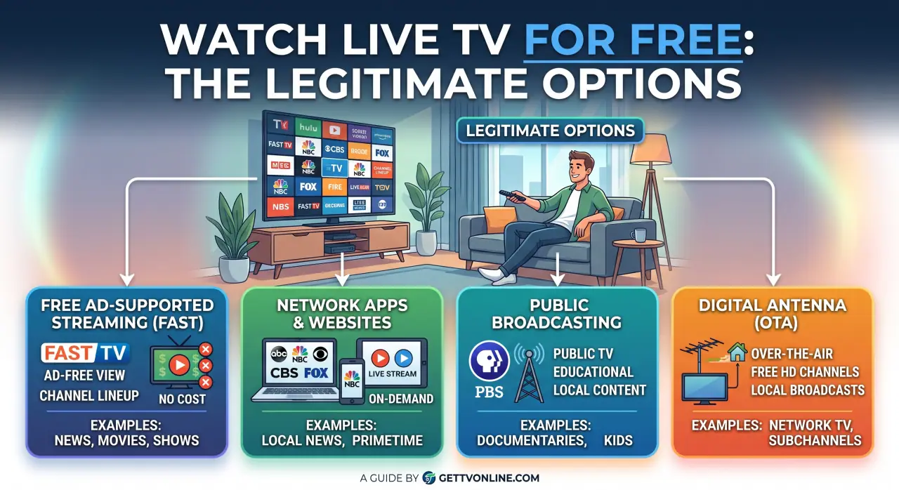 Watch Live TV for Free: The Legitimate Options