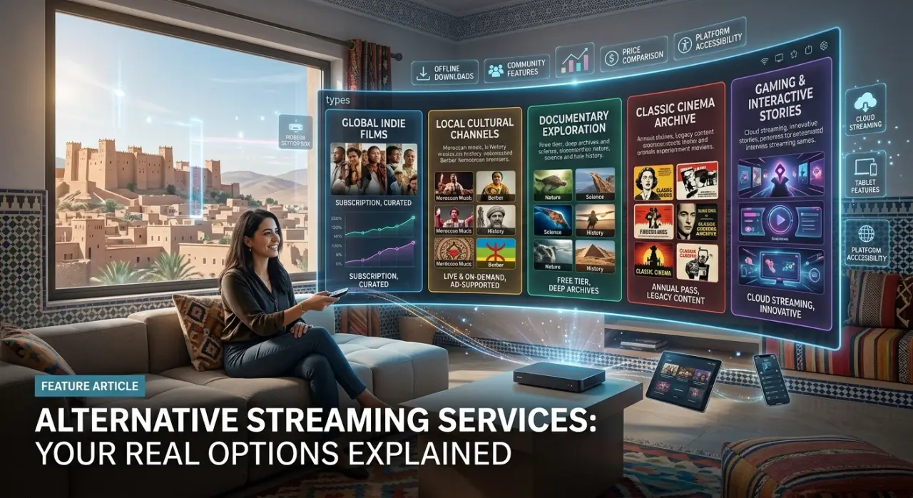 Multiple streaming app icons displayed on a TV home screen
