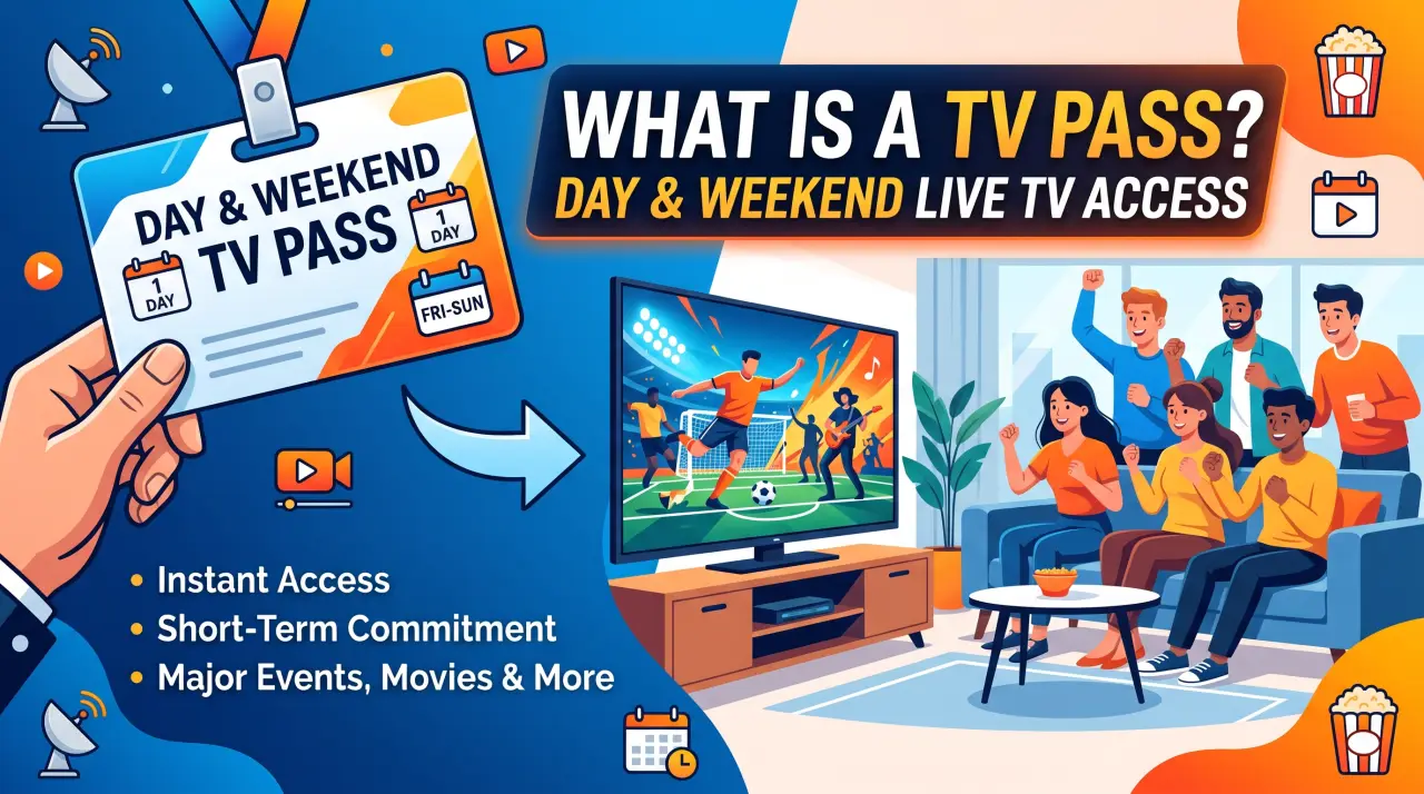 What Is a TV Pass? Day & Weekend Live TV Access